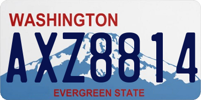 WA license plate AXZ8814