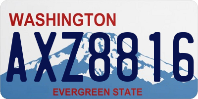 WA license plate AXZ8816