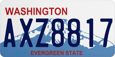 WA license plate AXZ8817