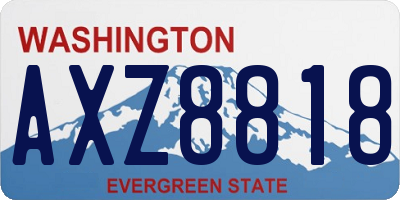 WA license plate AXZ8818