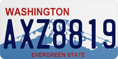 WA license plate AXZ8819