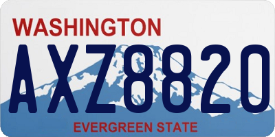 WA license plate AXZ8820