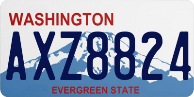 WA license plate AXZ8824