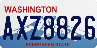 WA license plate AXZ8826