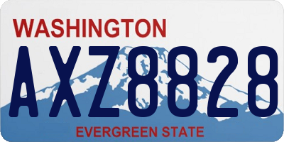WA license plate AXZ8828