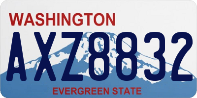 WA license plate AXZ8832