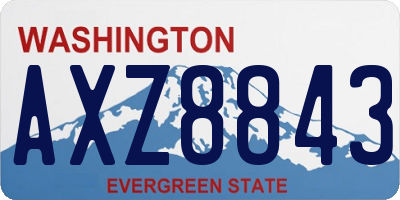WA license plate AXZ8843