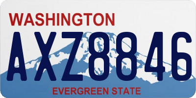 WA license plate AXZ8846