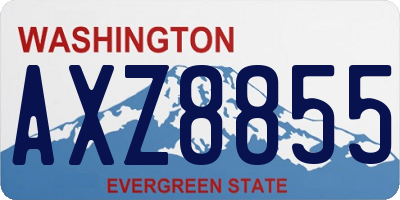 WA license plate AXZ8855