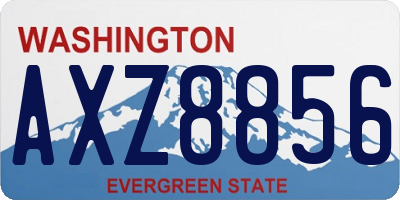 WA license plate AXZ8856