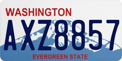 WA license plate AXZ8857