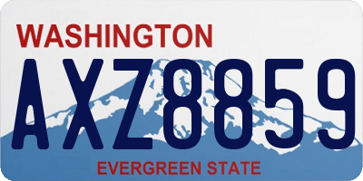 WA license plate AXZ8859