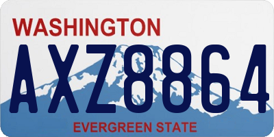 WA license plate AXZ8864