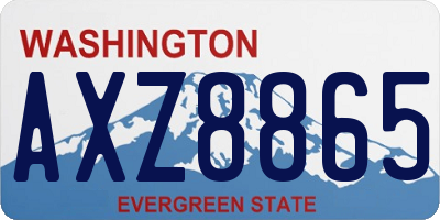 WA license plate AXZ8865