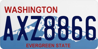 WA license plate AXZ8866
