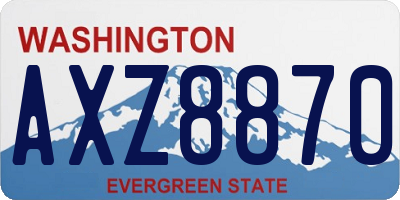 WA license plate AXZ8870