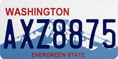 WA license plate AXZ8875