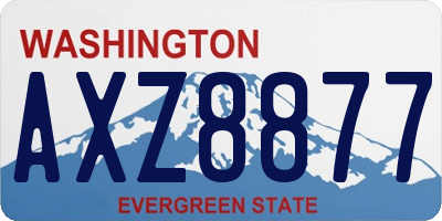 WA license plate AXZ8877