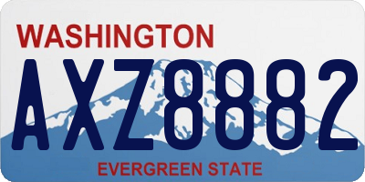 WA license plate AXZ8882