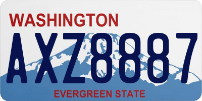 WA license plate AXZ8887