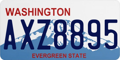 WA license plate AXZ8895