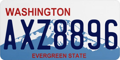 WA license plate AXZ8896
