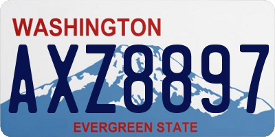 WA license plate AXZ8897