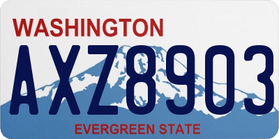 WA license plate AXZ8903