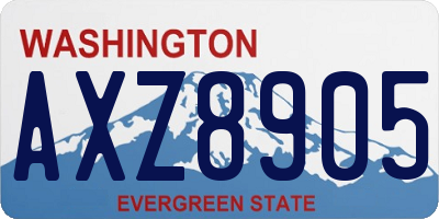 WA license plate AXZ8905