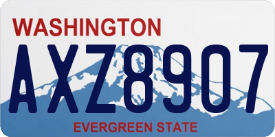 WA license plate AXZ8907
