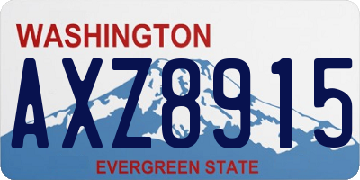 WA license plate AXZ8915