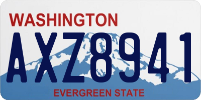 WA license plate AXZ8941