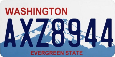 WA license plate AXZ8944