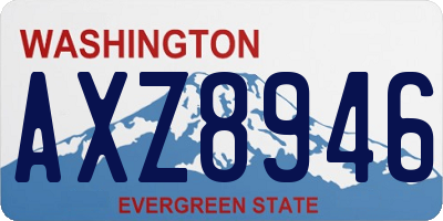 WA license plate AXZ8946