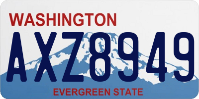 WA license plate AXZ8949