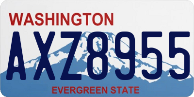 WA license plate AXZ8955