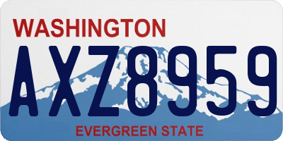WA license plate AXZ8959