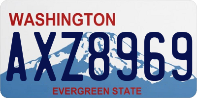 WA license plate AXZ8969