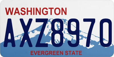 WA license plate AXZ8970