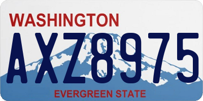 WA license plate AXZ8975