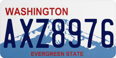 WA license plate AXZ8976