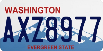 WA license plate AXZ8977