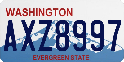 WA license plate AXZ8997
