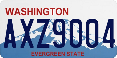 WA license plate AXZ9004