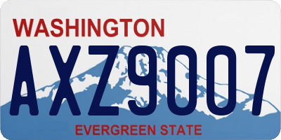 WA license plate AXZ9007