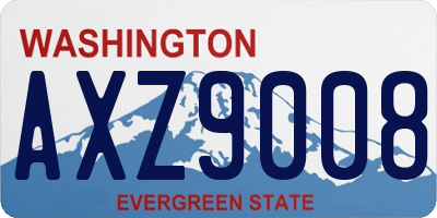 WA license plate AXZ9008