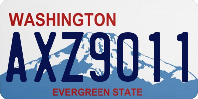WA license plate AXZ9011