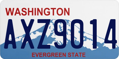 WA license plate AXZ9014