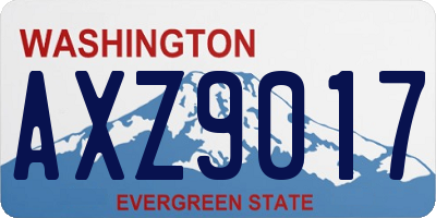 WA license plate AXZ9017