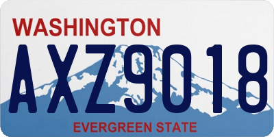 WA license plate AXZ9018